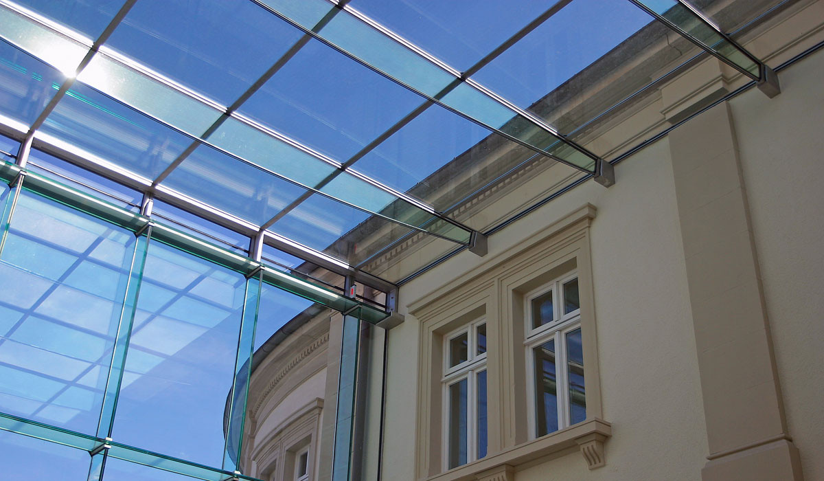 прозрачная крыша из стекла фото