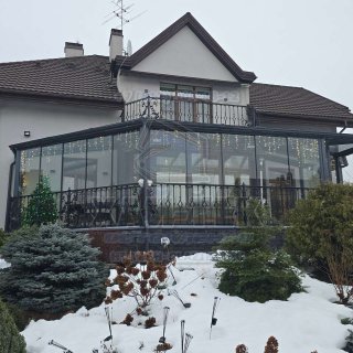 Металлический каркас и остекление д. Хязельки